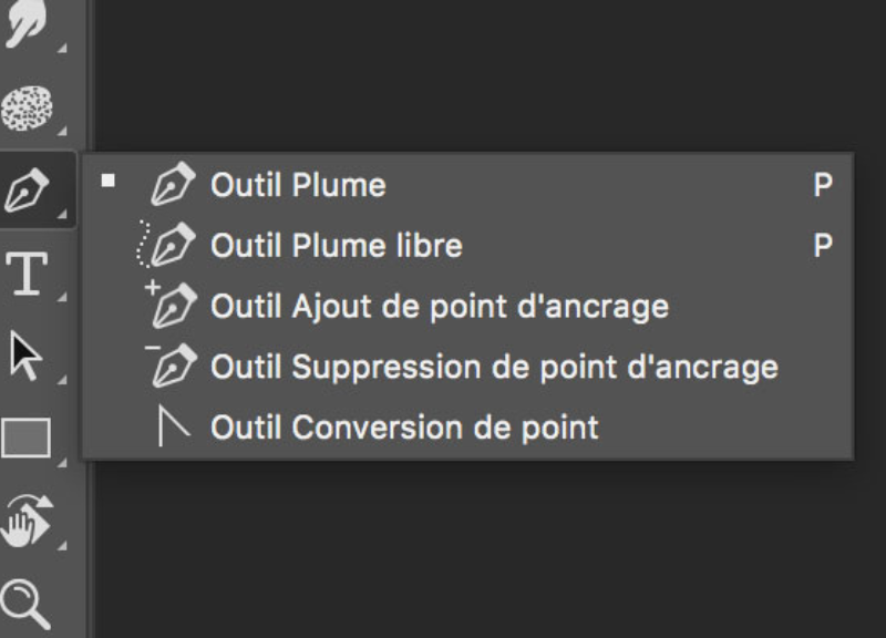 Photoshop : l'outil Plume